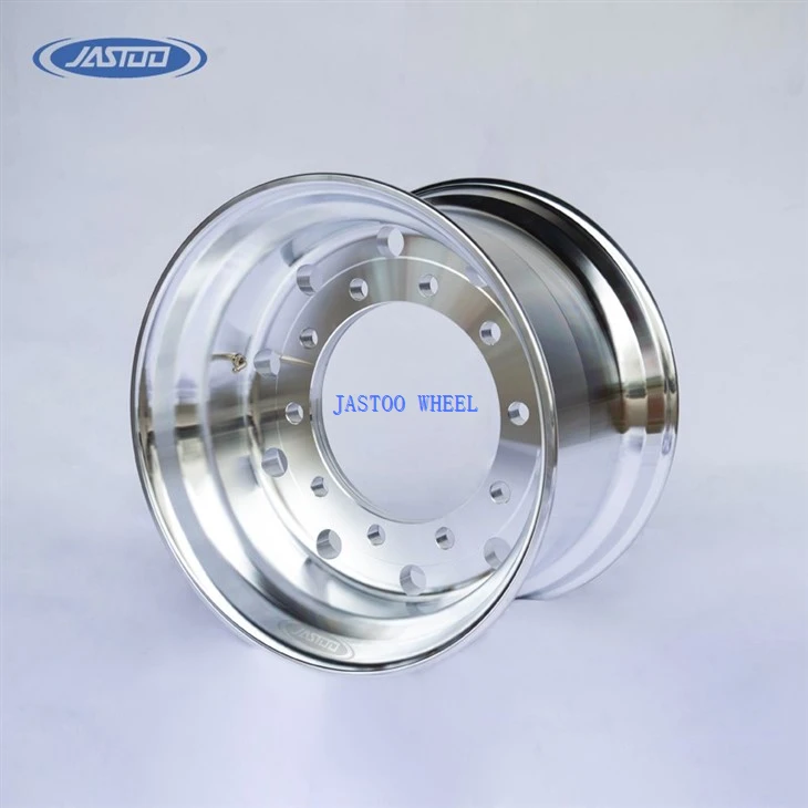 22.5×13 Inch Forged Alloy Truck Wheel Bolt Pattern 10×335mm Mirror Polished Rims